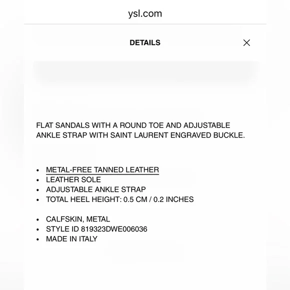 New YSL SAHARA SANDALS | EU 39 - Picture 16 of 17